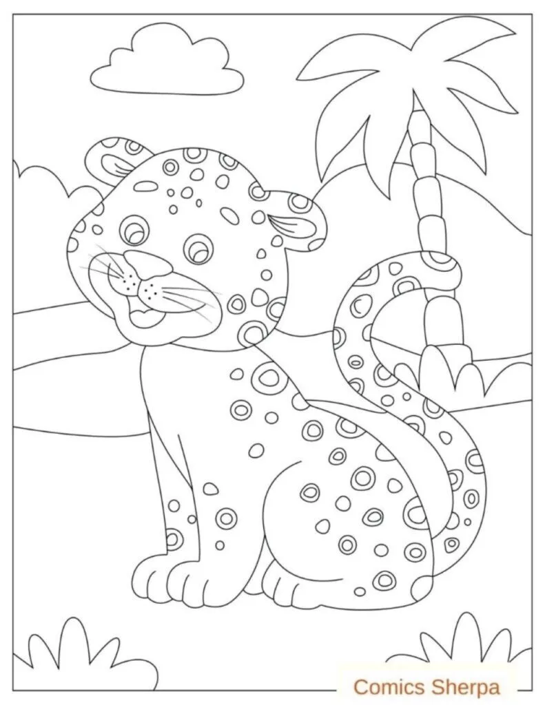 printable cheetah coloring pages