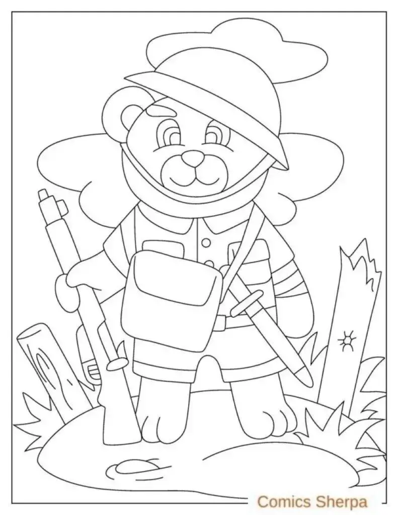 free teddy coloring pages