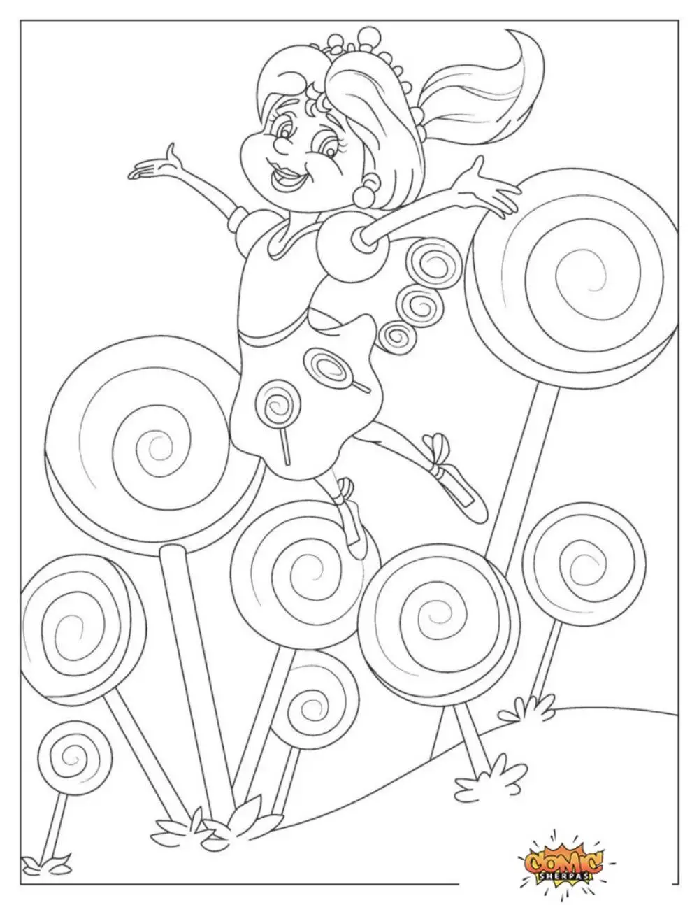 candyland board coloring pages