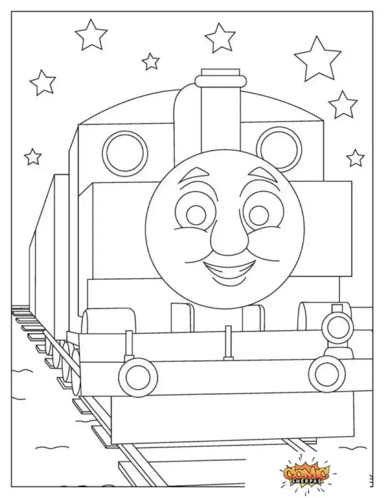 thomas train free coloring pages printable