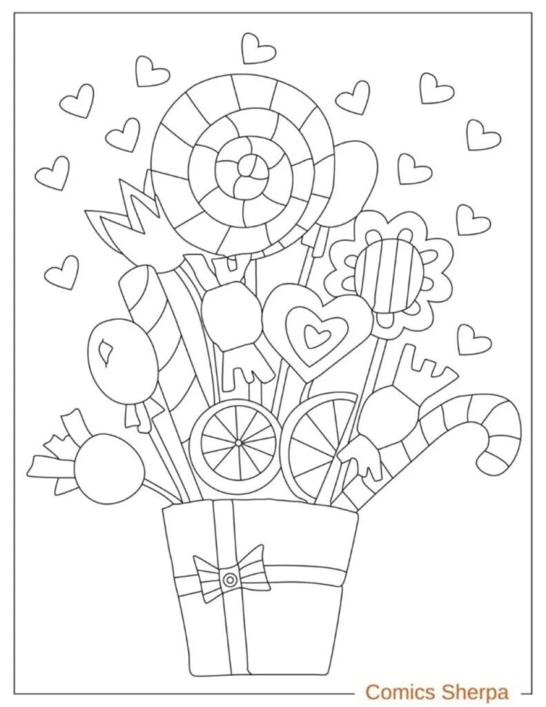 free candy coloring pages