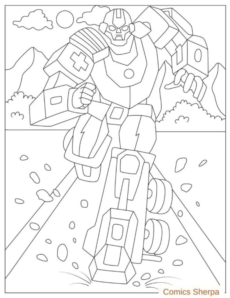 transformers free coloring pages