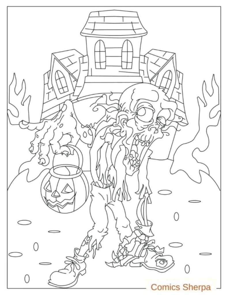 free printable zombie coloring pages