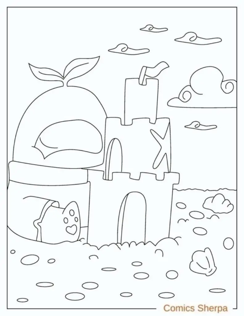 Among Us Coloring Page A4