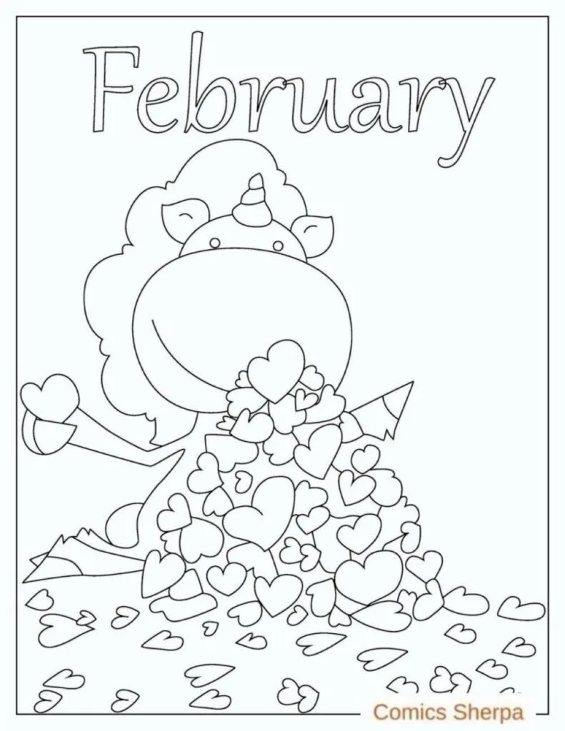february coloring pages