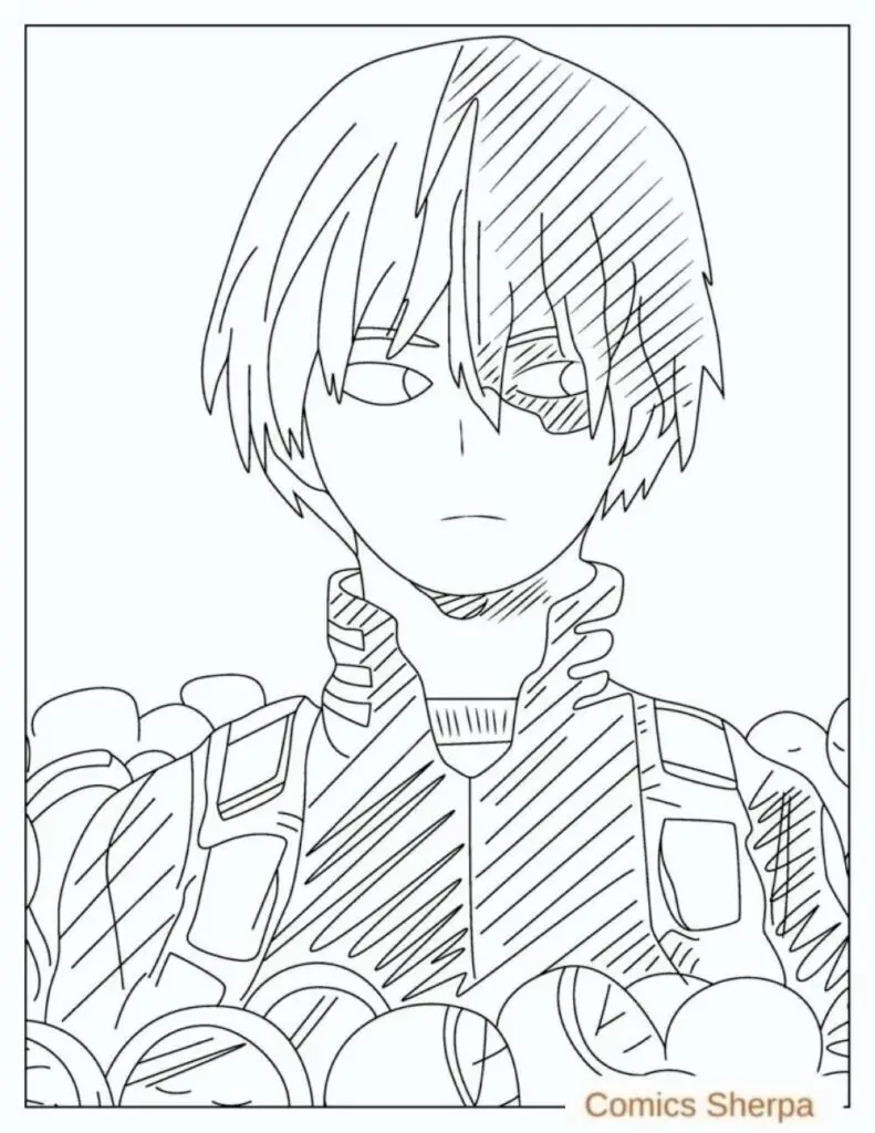 Free Todoroki Coloring Pages (Print and Download PDFs) - Comics Sherpa