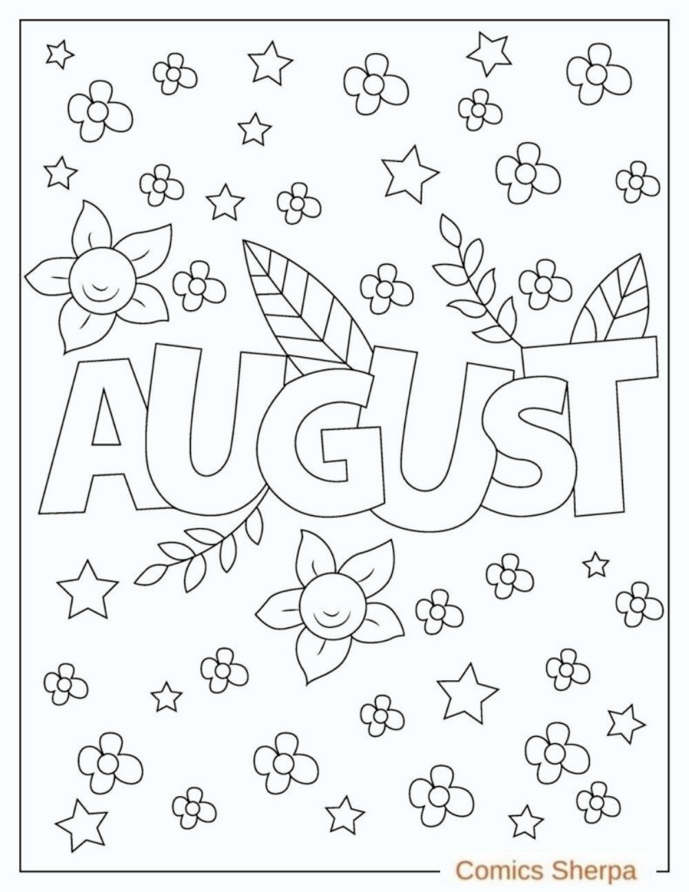 august coloring pages for pre k