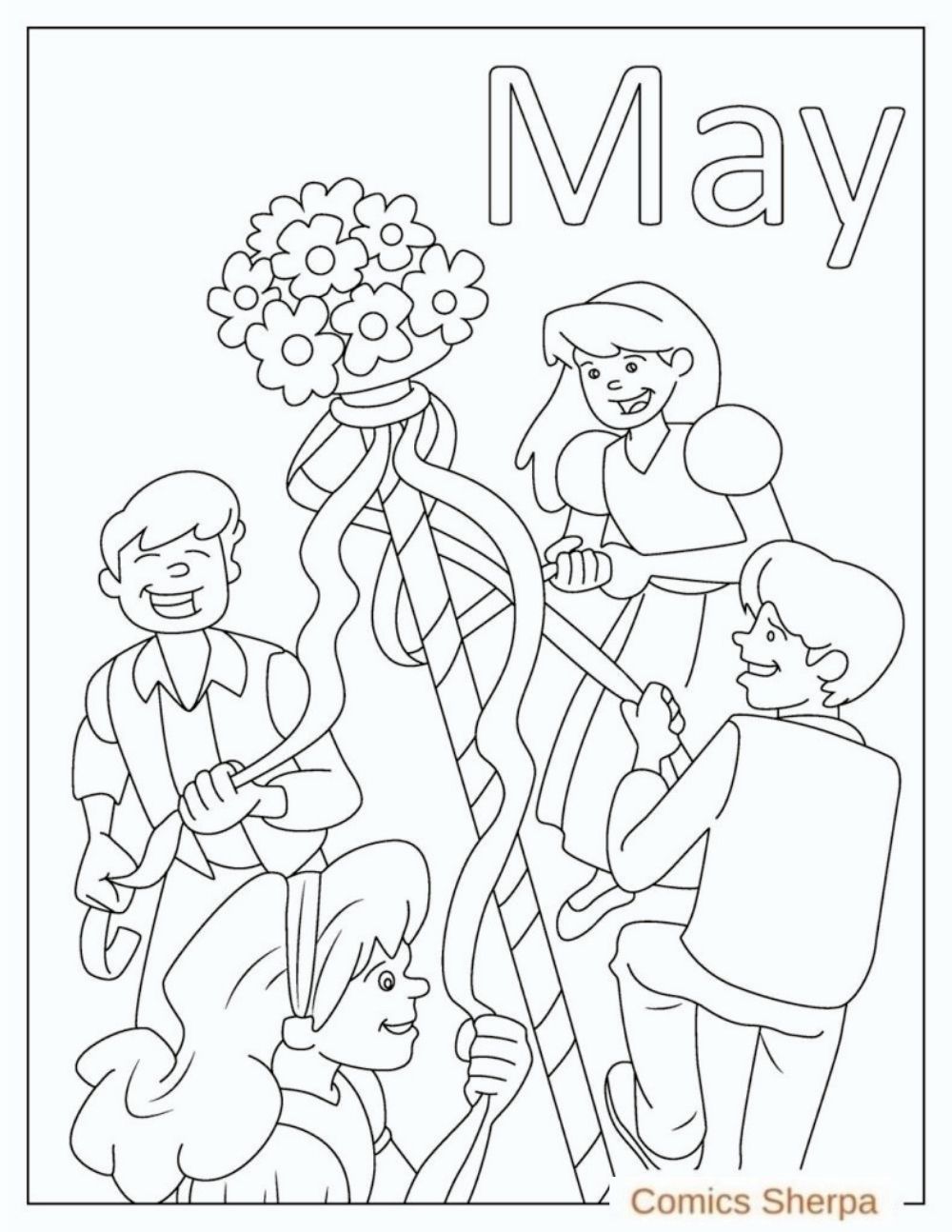 Free May Coloring Pages (Print and Download PDFs) - Comics Sherpa