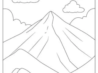 desert mountain coloring pages