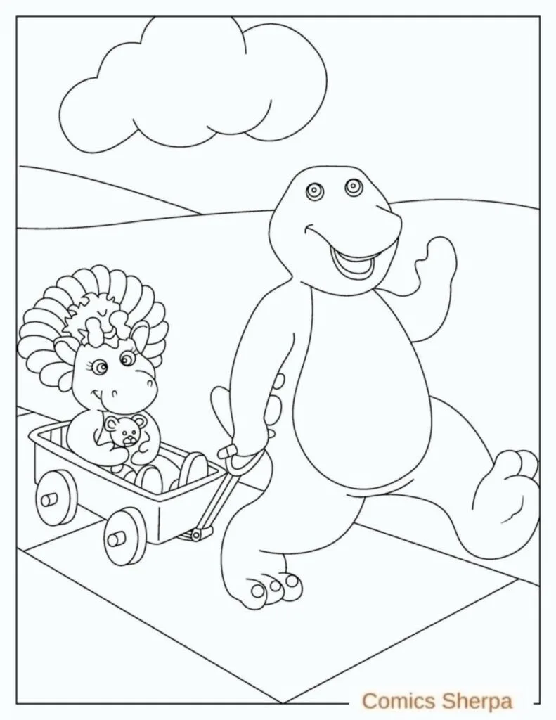 barney and friends coloring pages
