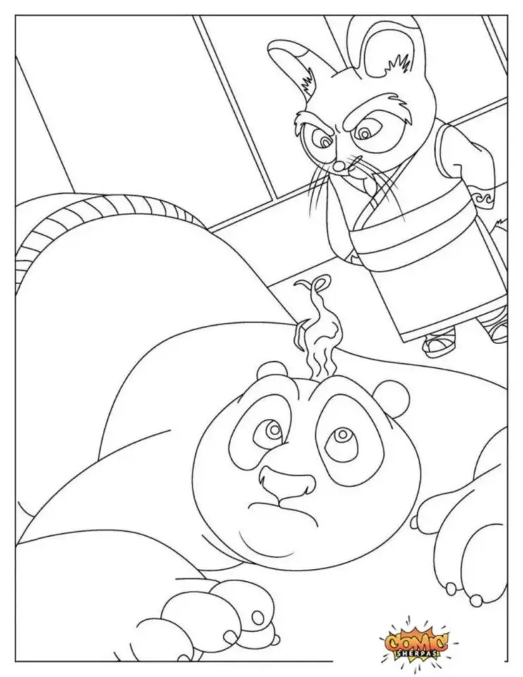 Free Kung Fu Panda Coloring Pages (Print and Download PDFs) - Comics Sherpa
