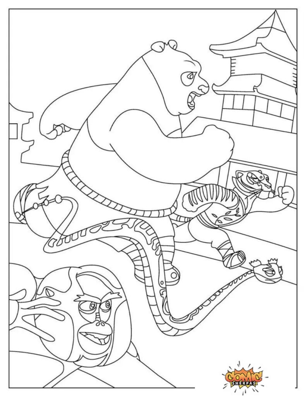 Free Kung Fu Panda Coloring Pages (Print and Download PDFs) - Comics Sherpa