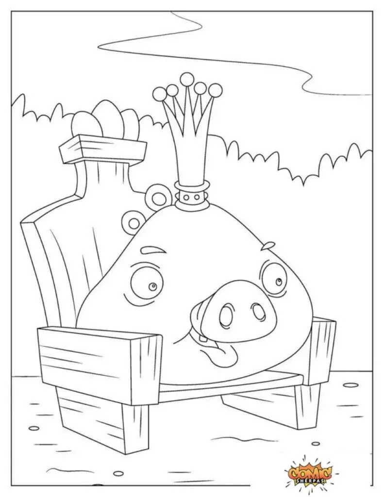 angry birds pigs coloring pages