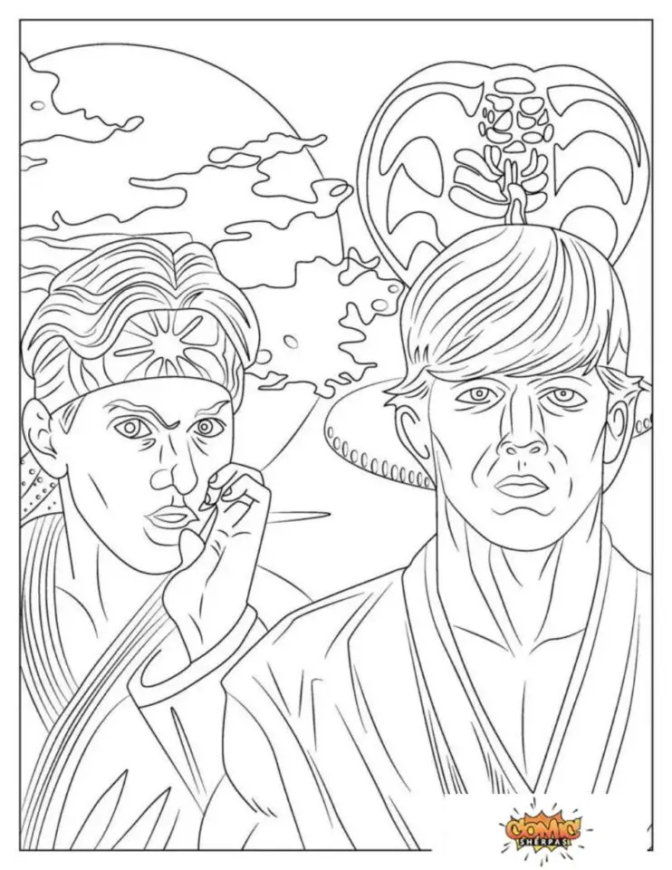 Free Cobra Kai Coloring Pages (Print and Download PDFs) - Comics Sherpa