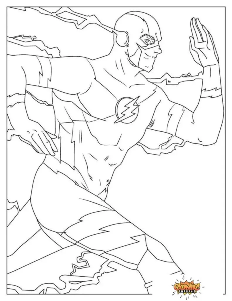 flash logo coloring pages