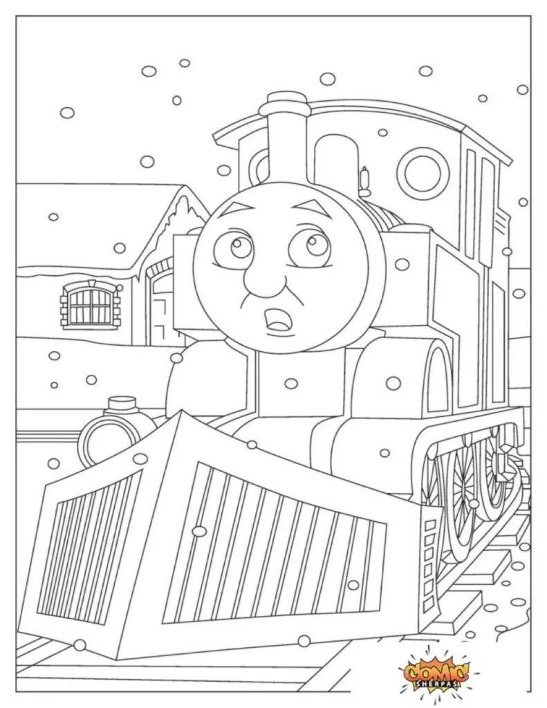 thomas the train birthday coloring pages